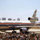 The DC-10 prototype N803U on display at Lindbergh Field, now San Diego International Airport